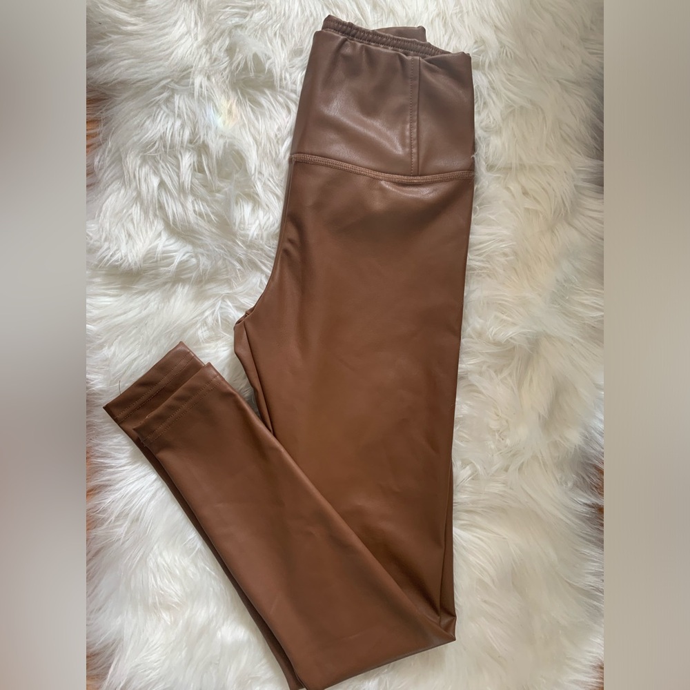 Faux leather leggings - never worn